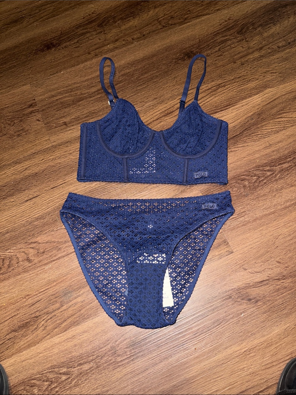 Polo Ralph Lauren NWT Lace bustier Bra and Bikini Brief Set